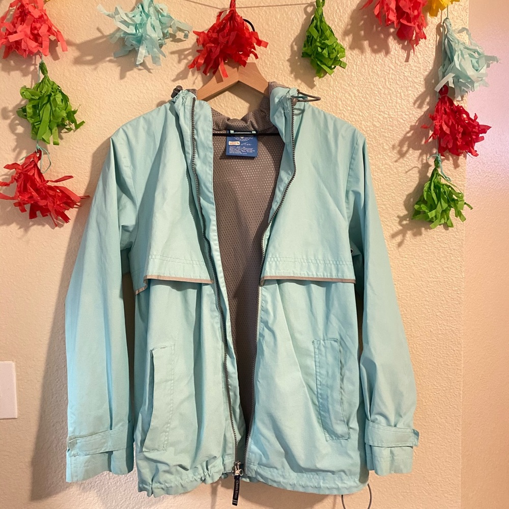 Raincoat | Rain Jacket | Teal Charles River | Med
